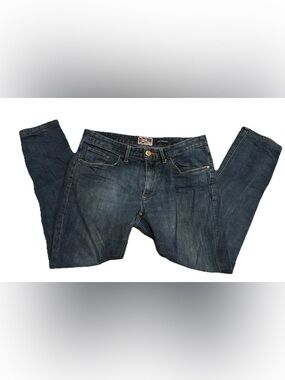 Psycho Bunny Men's Slim Fit Jeans Size 31 Dark Wash Blue Denim Italian Fabric
